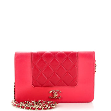 Chanel Mademoiselle Vintage Wallet on Chain Quilted Sheepskin