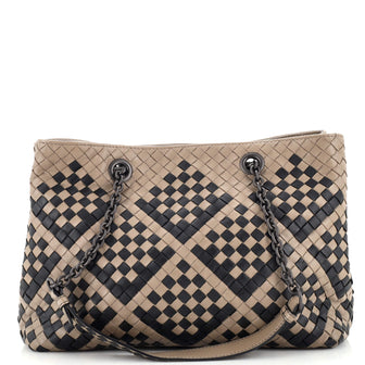 Bottega Veneta Double Chain Tote Intrecciato Nappa Medium