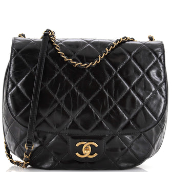 Chanel Dubai Messenger Bag Quilted Aged Calfskin Medium