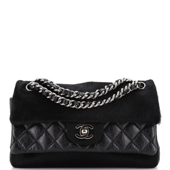Chanel Miss Pony Double Flap Bag Quilted Aged Calfskin and Pony Hair Medium