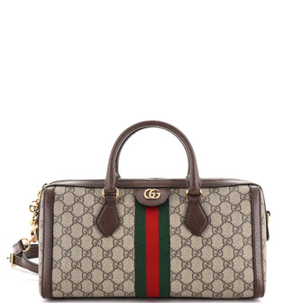 Gucci Ophidia Boston Bag GG Coated Canvas Medium