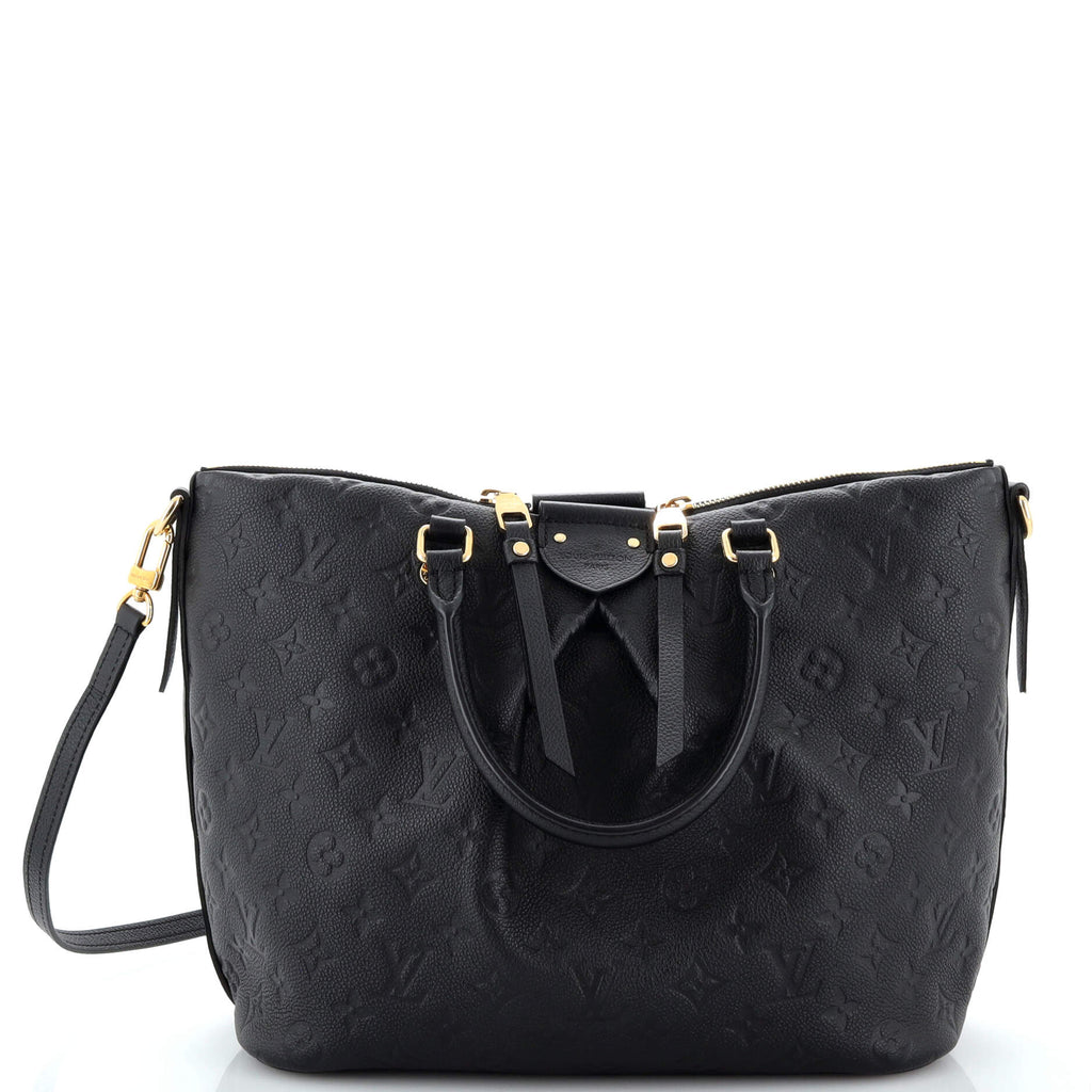 Louis Vuitton Mazarine Handbag Monogram Empreinte Leather MM Black 224797194