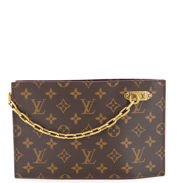 Louis Vuitton Chain Clutch Monogram Legacy Brown in Coated Canvas