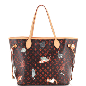 Louis Vuitton Neverfull NM Tote Limited Edition Grace Coddington Catogram Canvas MM