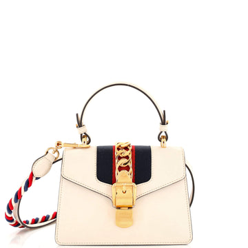Gucci Sylvie Top Handle Bag Leather Mini