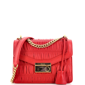 Prada Sound Envelope Shoulder Bag Gaufre Nappa Small