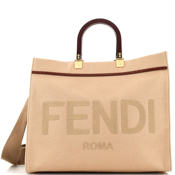 Fendi Sunshine Shopper Tote Canvas Medium