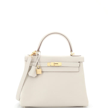 Hermes Kelly Handbag Light Togo with Gold Hardware 28