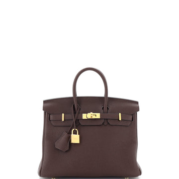Hermes Birkin Handbag Red Togo with Gold Hardware 25
