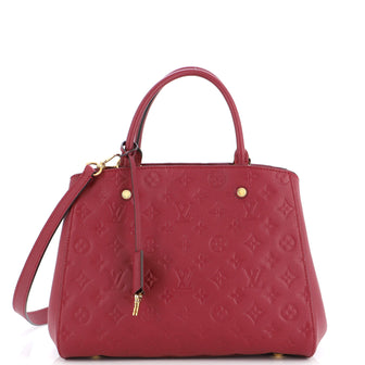 Louis Vuitton Montaigne Handbag Monogram Empreinte Leather MM