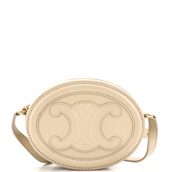 Celine Triomphe Oval Crossbody Bag Leather Mini