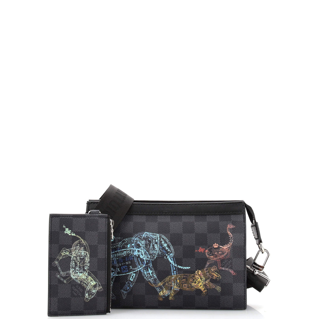 Louis Vuitton Gaston Wearable Wallet Limited Edition Wild Animals Damier  Graphite Black 224797338