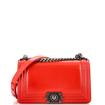Chanel Reverso Boy Flap Bag Glazed Calfskin Old Medium