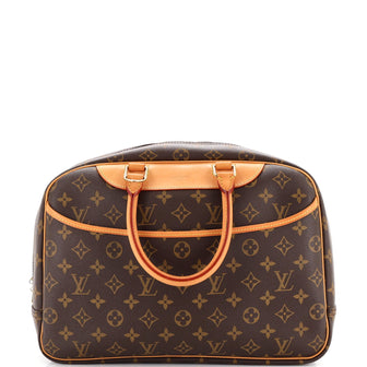 Louis Vuitton Deauville Handbag Monogram Canvas Brown 224797389