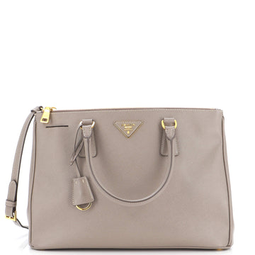 Prada Double Zip Lux Tote Saffiano Leather Medium