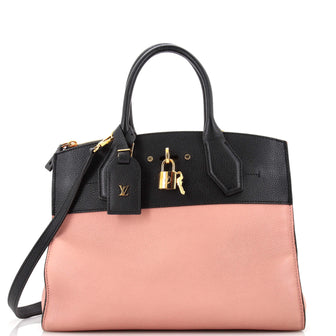 Louis Vuitton City Steamer Handbag Leather MM