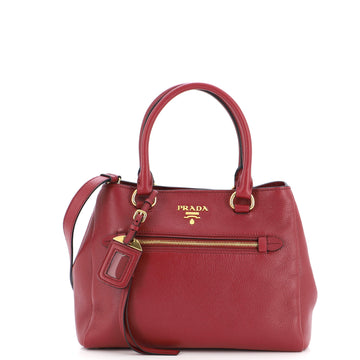 Prada Front Pocket Convertible Tote Vitello Phenix Small