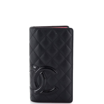 Chanel Cambon Bifold Wallet Quilted Lambskin Long
