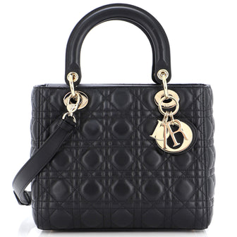 Christian Dior Lady Dior Bag Cannage Quilt Lambskin Medium