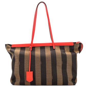 Fendi Pequin Roll Tote Canvas Large