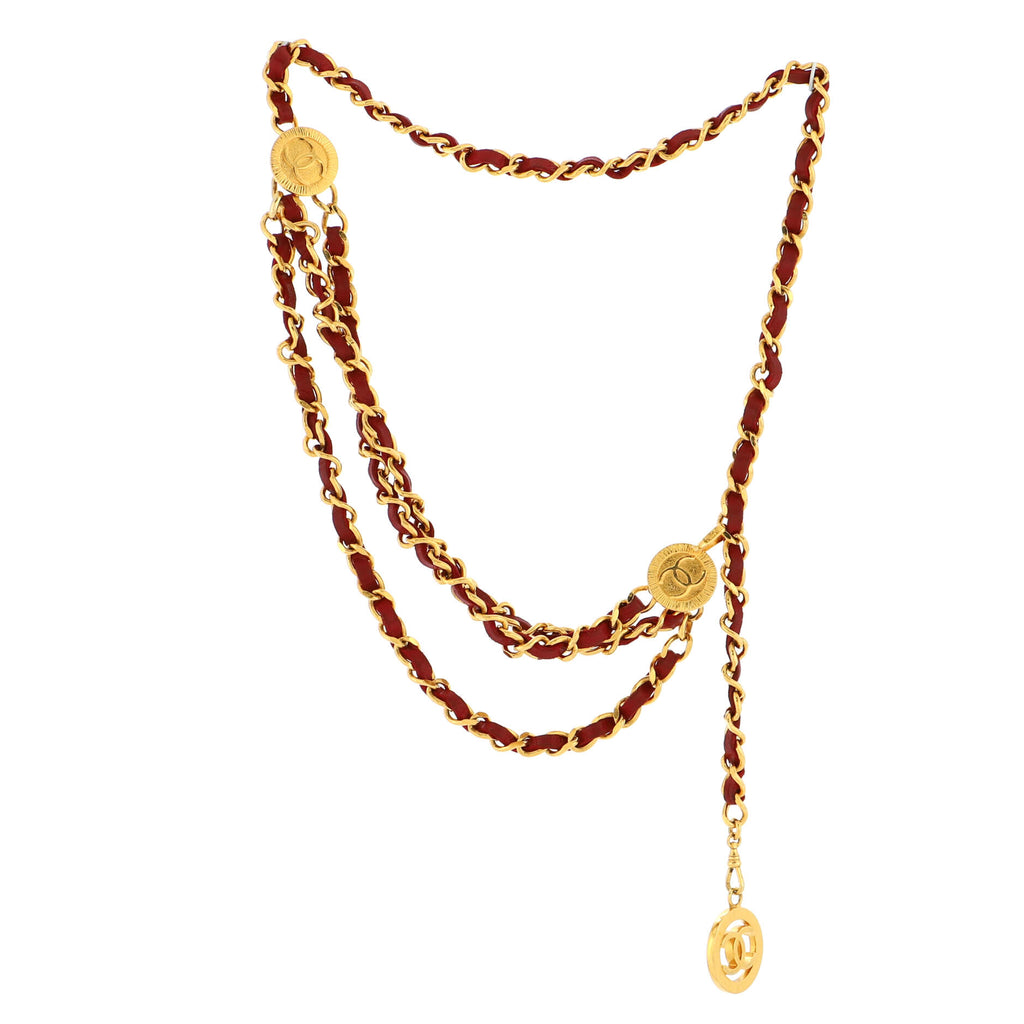 Vintage Chanel Leather Belt/Necklace - Shop Jewelry - Shop Jewelry