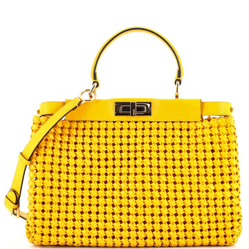 Fendi Peekaboo Bag Braided Leather Regular