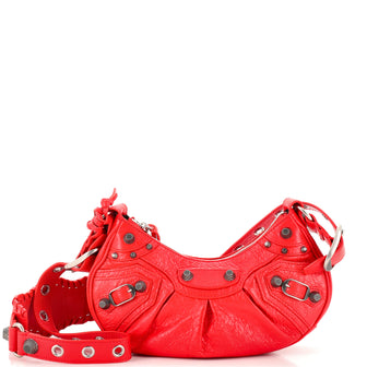 Balenciaga Le Cagole Giant Studs Shoulder Bag Leather XS