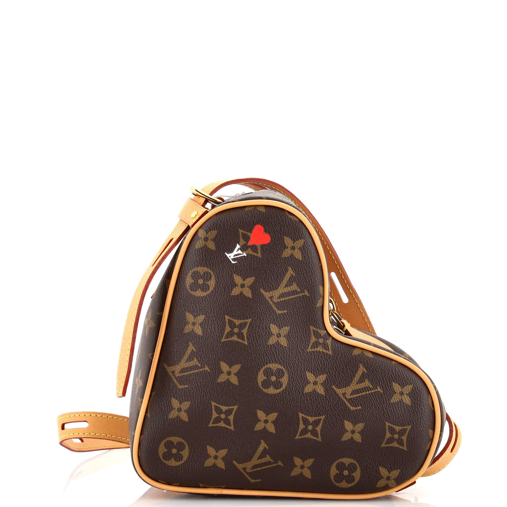 Louis Vuitton Brown Monogram Game On Coeur Heart Bag Leather Cloth