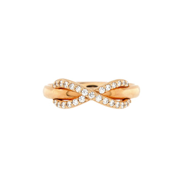 Tiffany & Co. Infinity Ring 18K Rose Gold and Diamonds