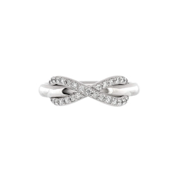 Tiffany & Co. Infinity Ring 18K White Gold and Diamonds