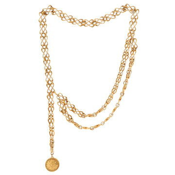 Chanel Vintage Medallion Multichain Belt Metal