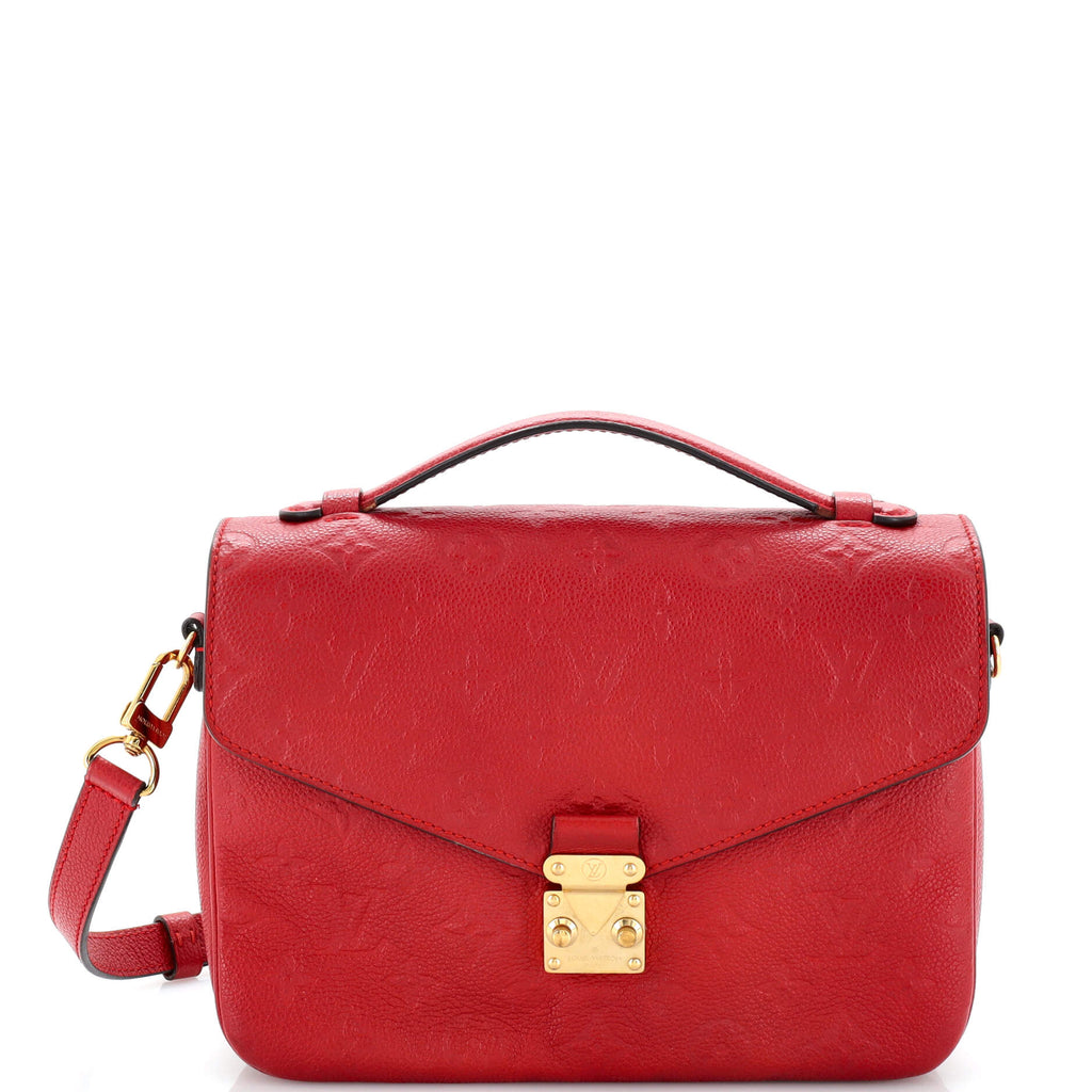 Louis Vuitton Pochette Metis Monogram Empreinte Leather Red 22482611