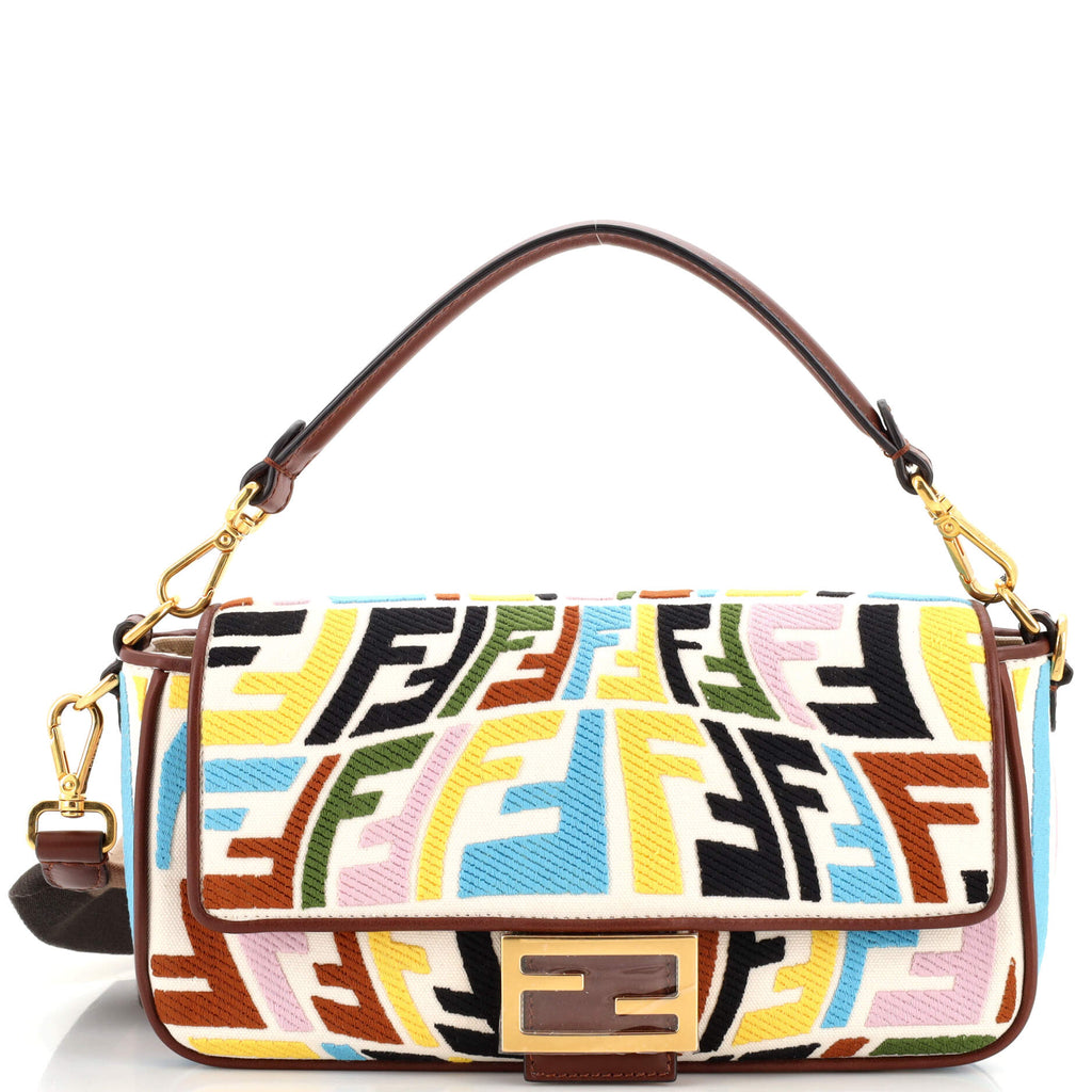Fendi Baguette Canvas Handbag