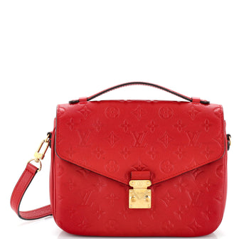 Louis Vuitton Pochette Metis Monogram Empreinte Leather Red 2248284