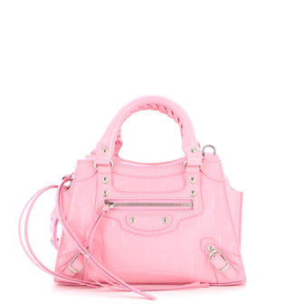 Balenciaga Neo Classic City Bag Crocodile Embossed Leather Mini