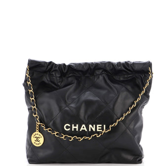 Chanel 22 Chain Hobo Quilted Calfskin Small