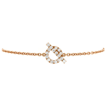 Hermes Finesse Bracelet 18K Rose Gold and Diamonds