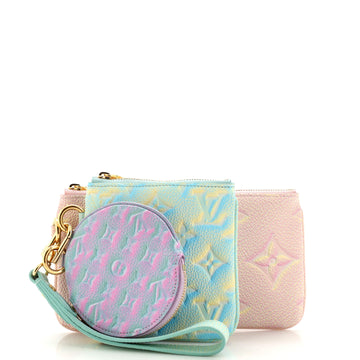 Louis Vuitton Trio Pouch Set Stardust Monogram Empreinte Leather
