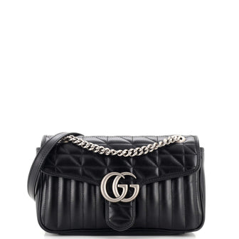 Gucci GG Marmont Flap Bag Mixed Matelasse Leather Small