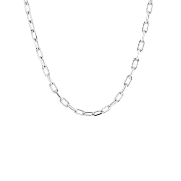 Cartier Santos de Cartier Chain Necklace 18K White Gold Short
