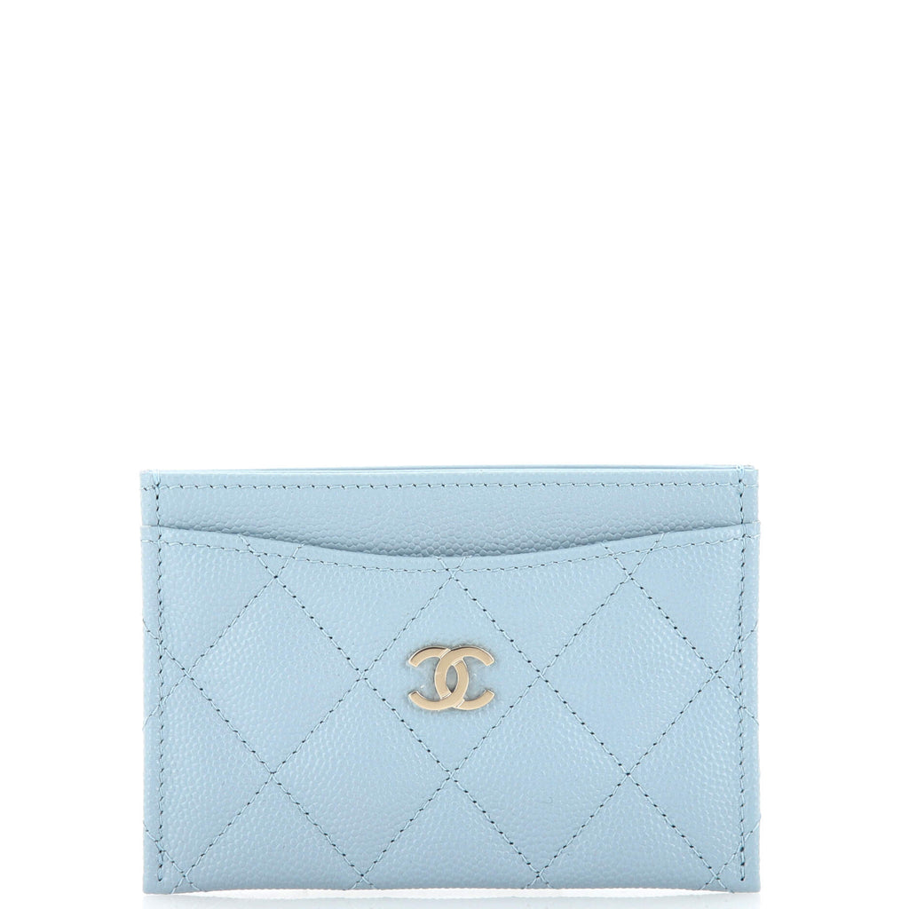 Chanel Classic Card Holder Quilted Caviar Blue 2249183