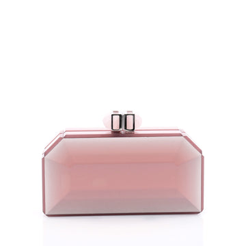 Judith Leiber Faceted Box Clutch Acrylic Pink 2249202