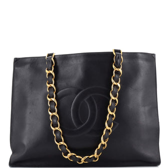 Chanel Vintage CC Chain Tote Lambskin XL