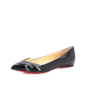 Christian Louboutin Women's LO-VE Flats Patent with Crystals