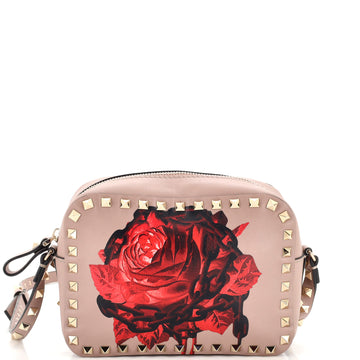 Valentino Garavani Rockstud Camera Crossbody Bag Printed Leather