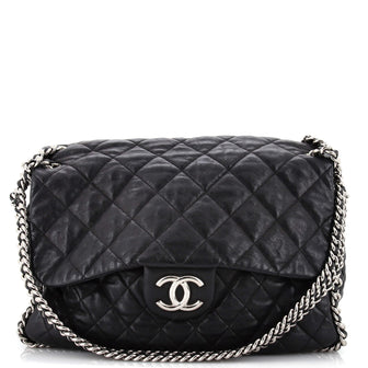 Chanel Chain Around Flap Bag Quilted Leather Maxi