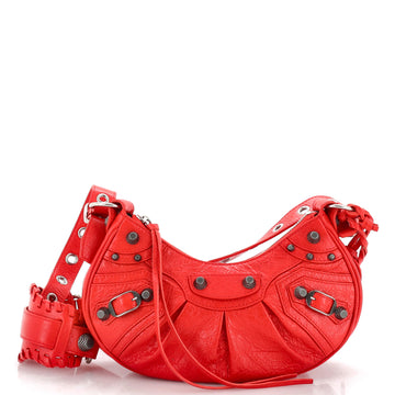 Balenciaga Le Cagole Giant Studs Shoulder Bag Leather XS