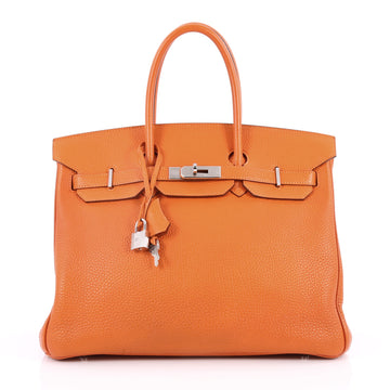 Hermes Birkin Handbag Orange Togo with Palladium 2249703