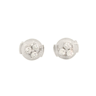 Tiffany & Co. Aria Stud Earrings Platinum and Diamonds
