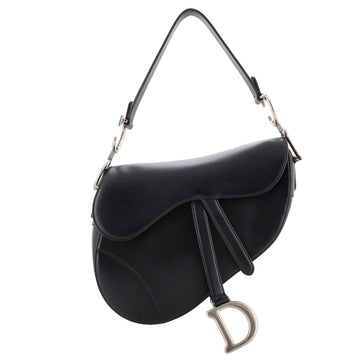 Christian Dior Saddle Handbag Leather Medium